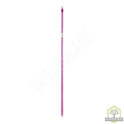 Manche Alu/bleu soft touch 130 cm à vis