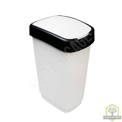 Poubelle plastique 25 L à trappe basculante