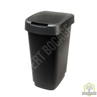 Poubelle plastique 50 L à trappe basculante