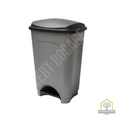 Poubelle plastique 50 L à pédale