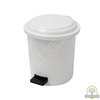 Poubelle Blanche plastique 6 L à pédale