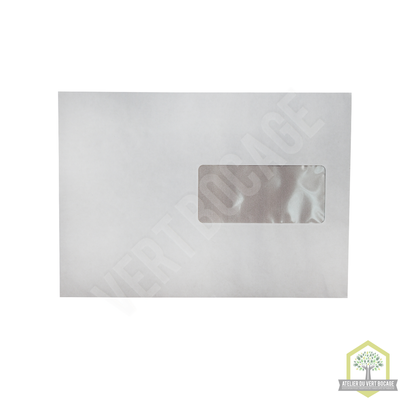 Enveloppes blanches mécanisables 80 gr. 162 x 229 - avec fenêtre