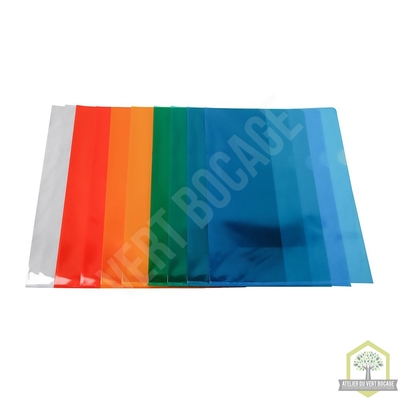 Pochettes coin A4  lisses 20/100ème - Sachet de 10