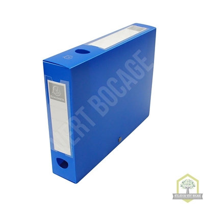 Boîte de classement à pression polypro. 7/10ème - Dos de 6 cm - Lot de 10