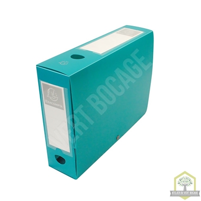 Boîte de classement à pression polypro. 7/10ème - Dos de 8 cm - Lot de 10